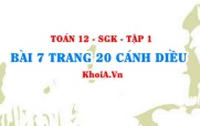 Bài 7 trang 20 Toán 12 tập 1 Cánh Diều